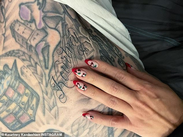 Tributes: Since kicking off their friendship-turned-romance in February, Travis has gone out of his way to pay tribute to Kourtney through tattoos