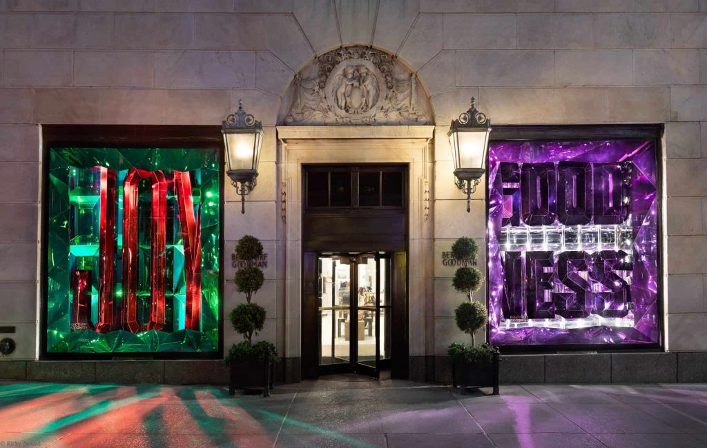 Bergdorf Goodness window display designed by David Hoey for Bergdorf Goodman's. Photo by Ricky Zehavi, courtesy of Bergdorf Goodman's. 