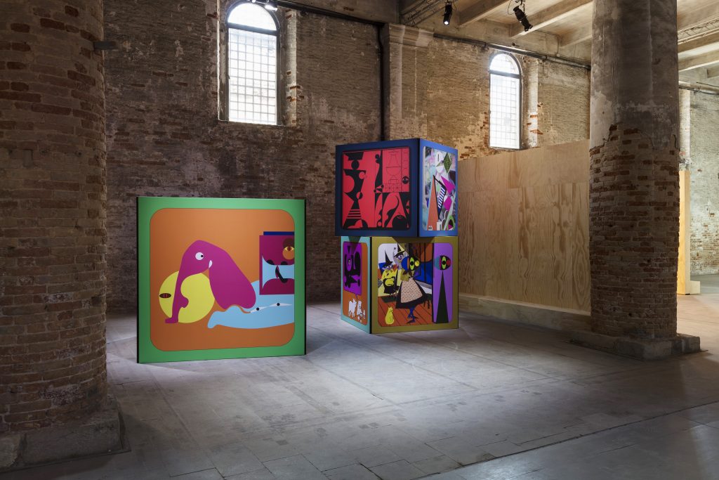 Ad Minoliti, <i>Cubes</i>(2019). Image courtesy Ben Davis.