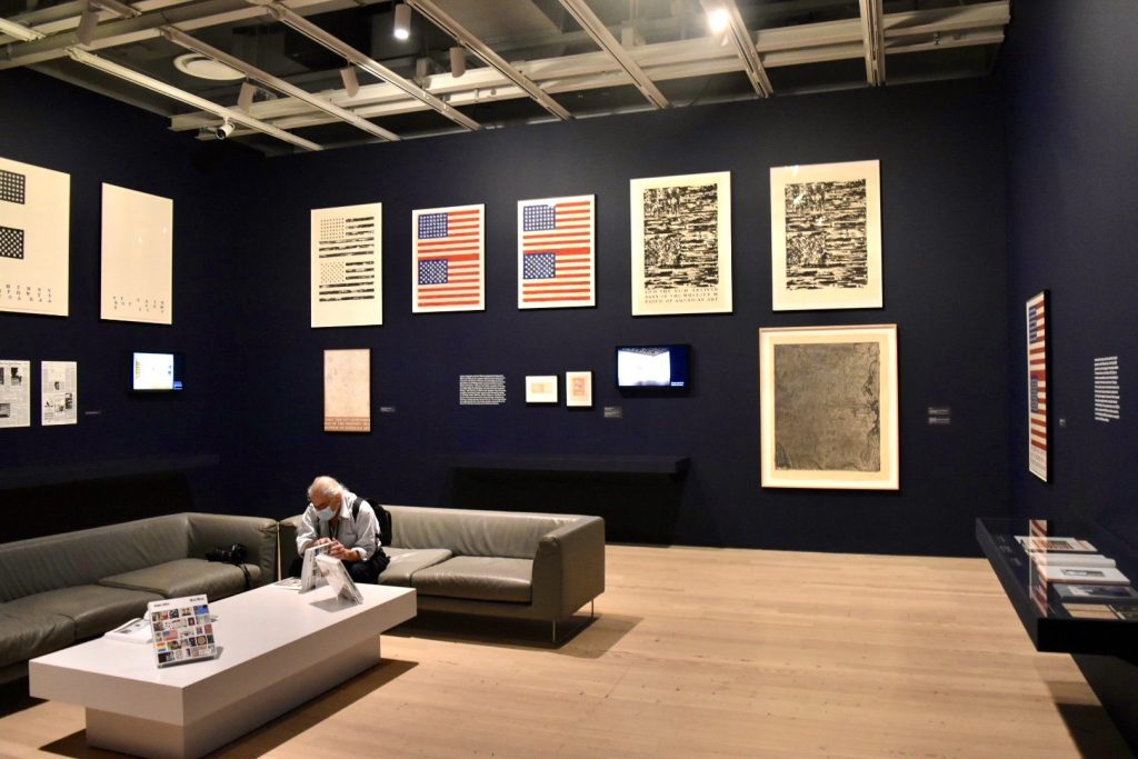 Installation view of the "Jasper Johns and the Whitney" in "Jasper Johns: Mind/Mirror" at the Whitney. Photo by Ben Davis.