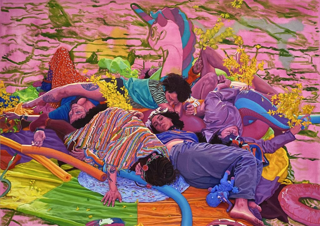 Buket Savci, <em>Dark Haired Witches of Pink Plains</em>. Photo courtesy of Spring/Break Art Show. 