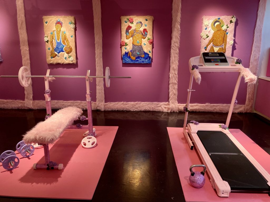 “Moises Salazar Tlatenchi: Let's Get Physical” curated by Filo Sofi Arts, New York at Spring/Break Art Show. Photo by Sarah Cascone. 