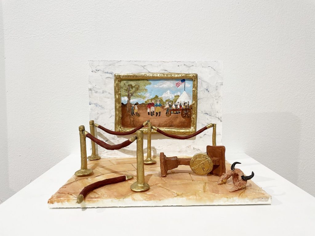Jen Catron and Paul Outlaw, <em>American Epoch part 1 (Insurrection)</em> (2021). Photo courtesy of Spring/Break Art Show.