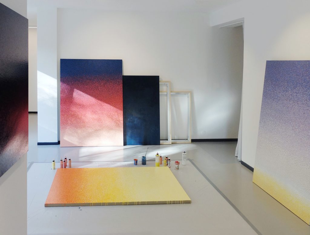 Cyrielle Gulacsy during her residency at CAB Foundation Saint-Paul-de-Vence. Photo: courtesy of CAB Foundation and the artist.