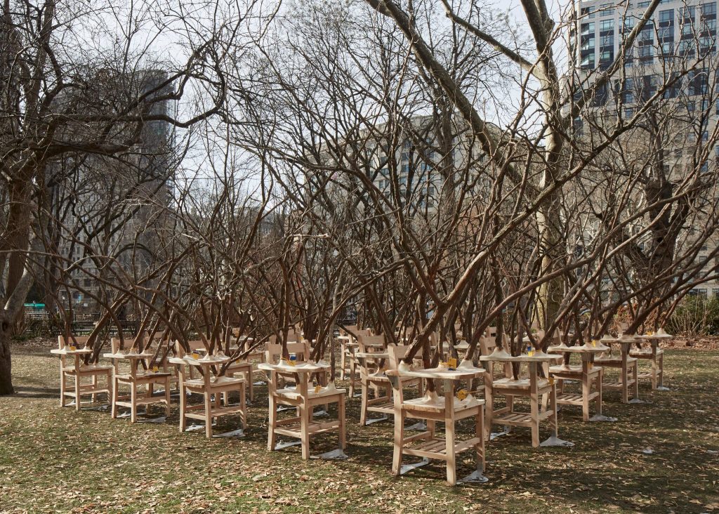 "Hugh Hayden: Brier Patch" at Madison Square Park. Photo by Yasunori Matsui for the Madison Square Park Conservancy.