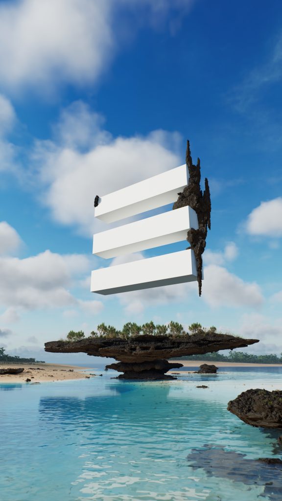 John Munro, <i>50/50</i> (2022), unveiled at the UN Science-Policy-Business Forum's expo 'Transformers' to mark the 50th anniversary of Stockholm+50 on June 1, 2022. Courtesy the artist. 