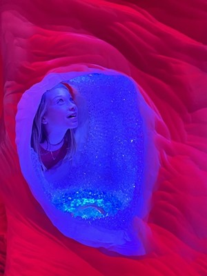 Charlotte Clark in a Babaroosa prototype exhibit - COURTESY