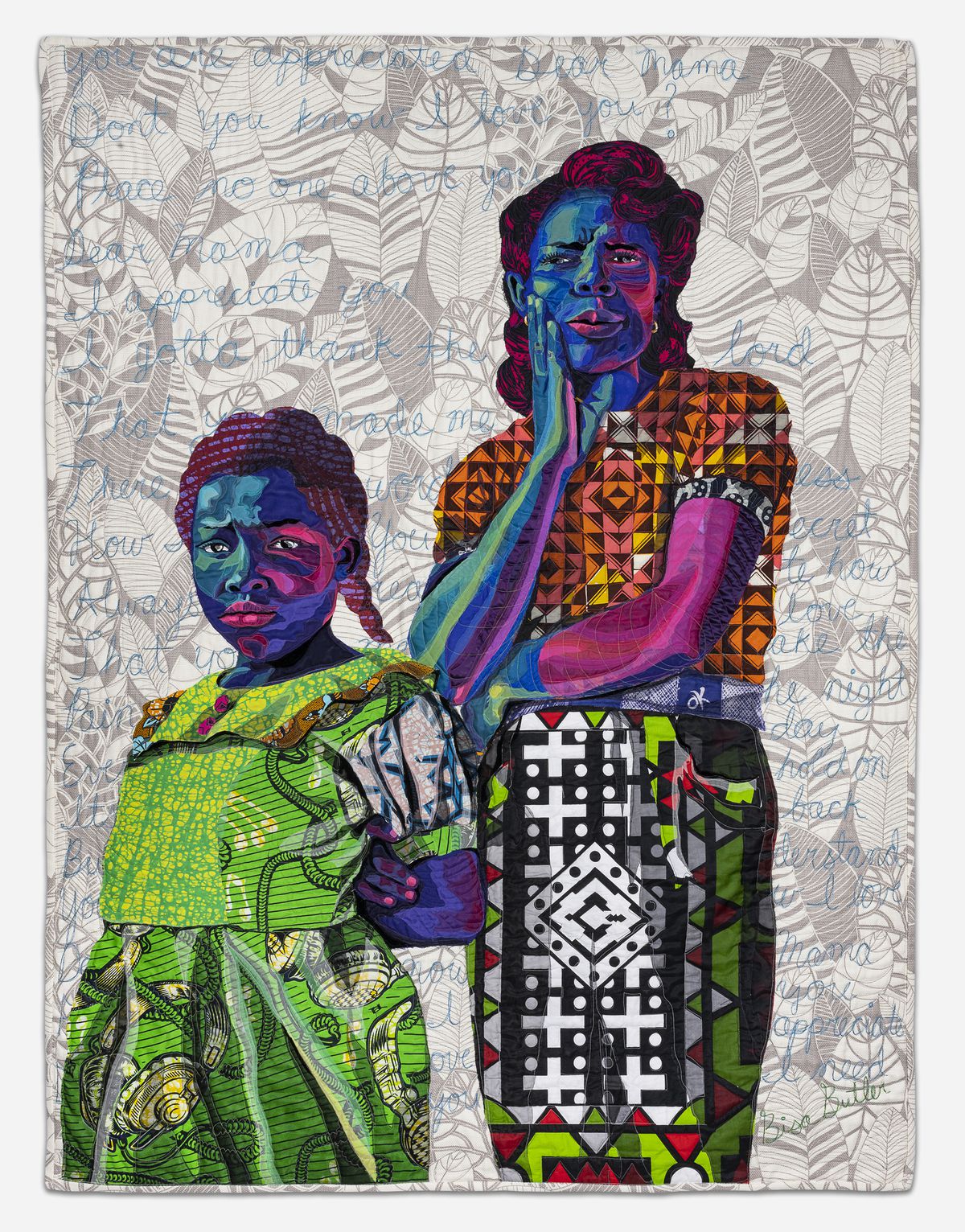 Bisa Butler. Dear Mama, 2019. Collection of Scott and Cissy Wolfe. © Bisa Butler. Photo by Margaret Fox.