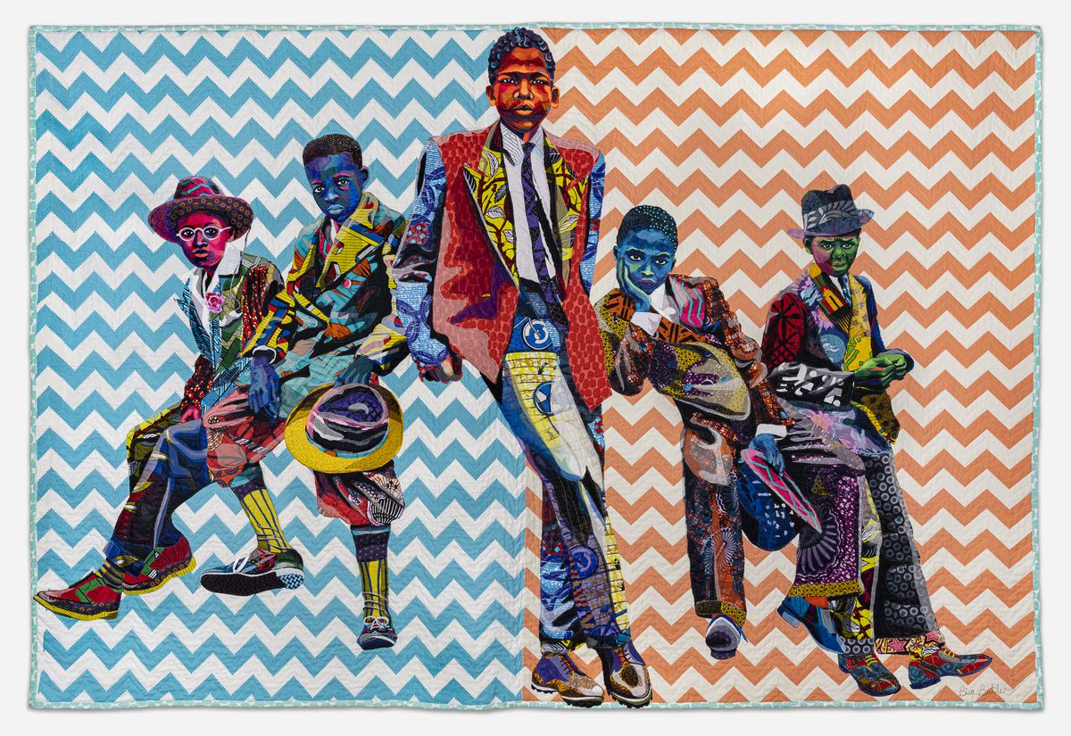 Bisa Butler.&nbsp;Southside Sunday Morning, 2018. Private collection. © Bisa Butler.&nbsp;Photo by Margaret Fox.