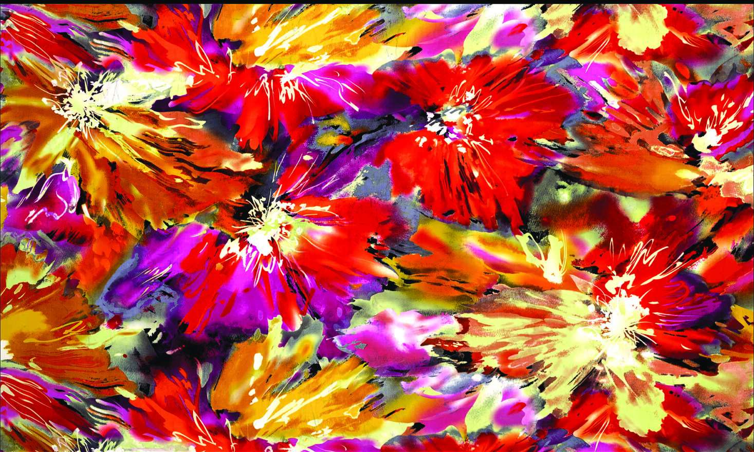 A colorful floral piece from Amos Amit.