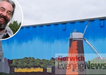 Norwich artist Ruddy Muddy’s biggest piece of art yet